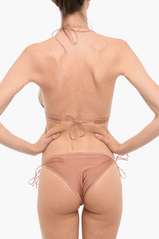 Bikini a Triangolo con Rifiniture in Pizzo