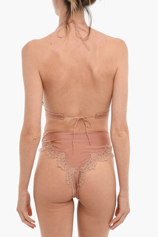 Satin TRAVAILLE Bikini with Lace Trim