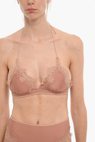 Satin TRAVAILLE Bikini with Lace Trim