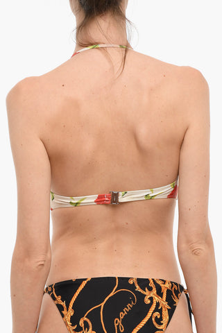 Top Bikini a Triangolo in Stampa Floreale
