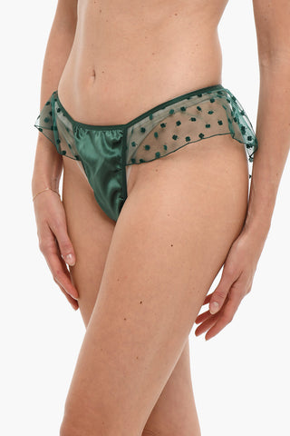 Slip in Satin con Dettagli Trasparenti
