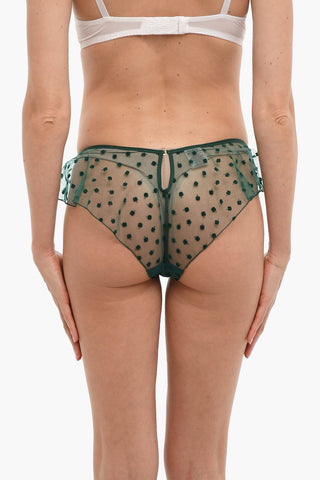 Slip in Satin con Dettagli Trasparenti
