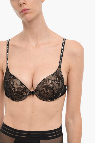 ICON Push-up Lace Bra with Logo Straps