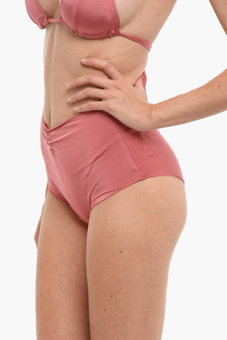 Solid Color High-Waisted Bikini Bottom