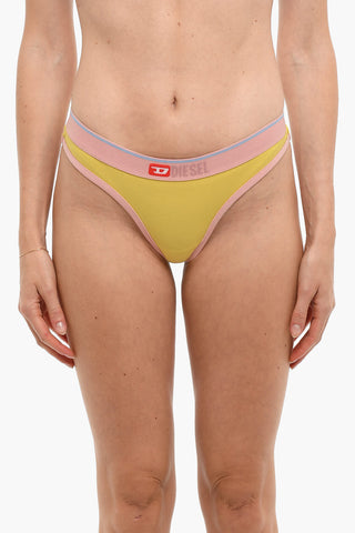 Cotton UFST-STARSY Thong with Logoed Elastic Band