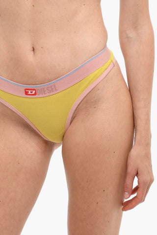 Cotton UFST-STARSY Thong with Logoed Elastic Band