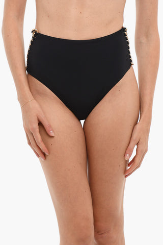 High Waist FALABELLA Bikini Bottom with Decorative Side Chains