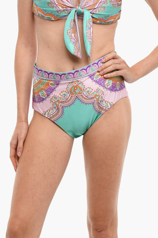High-Waisted Printed Bikini Brief
