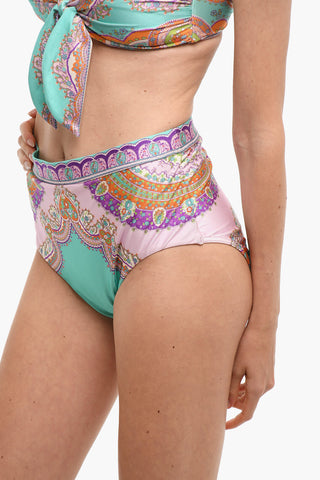High-Waisted Printed Bikini Brief