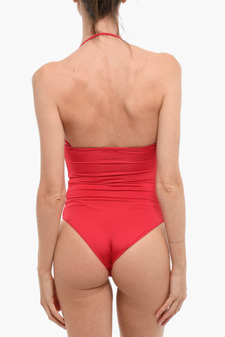 Costume Intero a Fascia in Tessuto Stretch