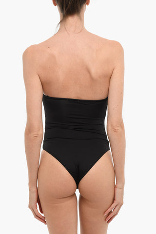 Costume Intero a Fascia in Tessuto Stretch