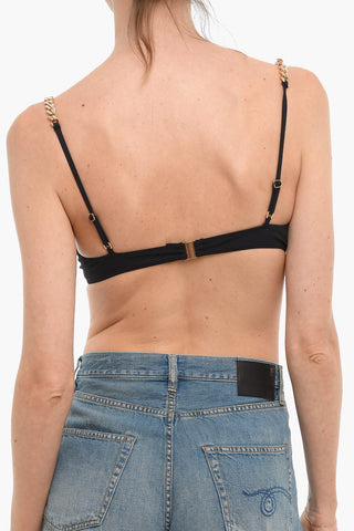 Underwire Bra With Golden Chain Straps
