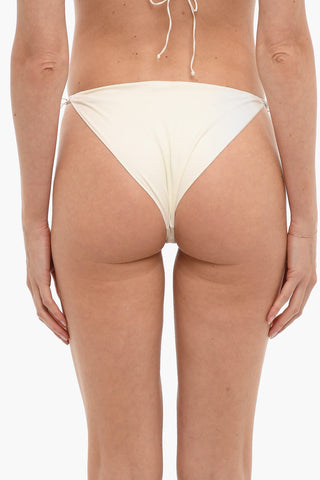 Solid Color Tie-Side Bikini Bottom