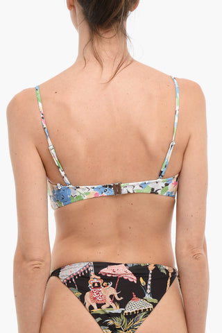 Floral Patterned Bandeau Bikini Top