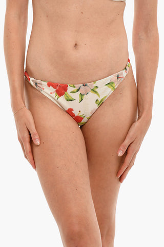 Bikini Slip con Stampa Fiori