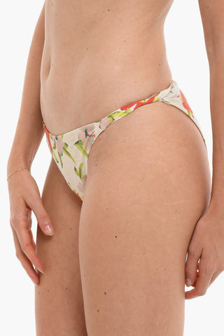 Bikini Slip con Stampa Fiori