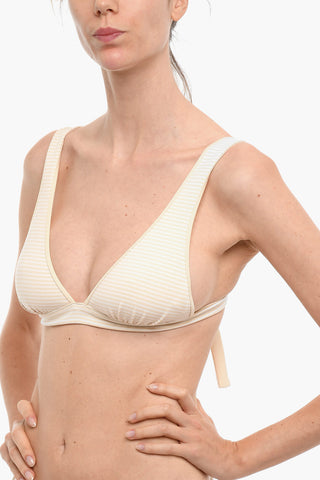 Striped Triangle Bikini Top