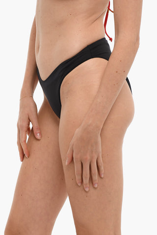 Slip Bikini in Tinta Unita a Taglio Alto