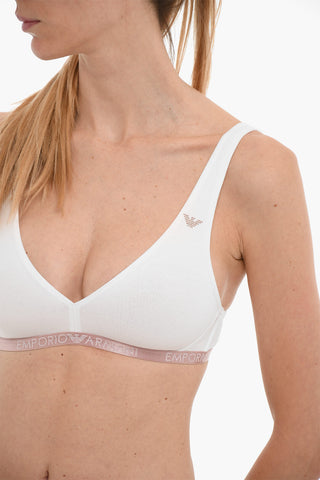 EMPORIO Cotton Stretch Soft Bra with Logoed Band