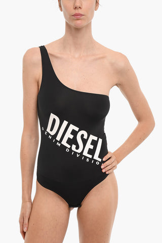 One-Shoulder Body with Print Maxi Logo