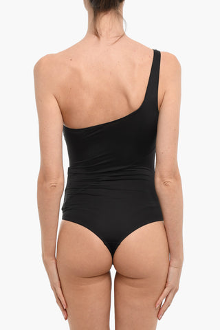 One-Shoulder Body with Print Maxi Logo