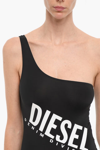 One-Shoulder Body with Print Maxi Logo