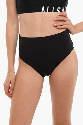Y-3 YOHJI YAMAMOTO High-Waisted Bikini Bottom with Printed Contrasting Logo
