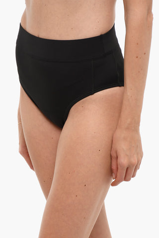 Y-3 YOHJI YAMAMOTO High-Waisted Bikini Bottom with Printed Contrasting Logo