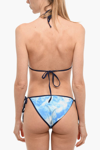 Bikini a Triangolo in Effetto Tie Dye 