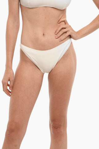 Solid Color Stretch Fabric Bikini Bottom