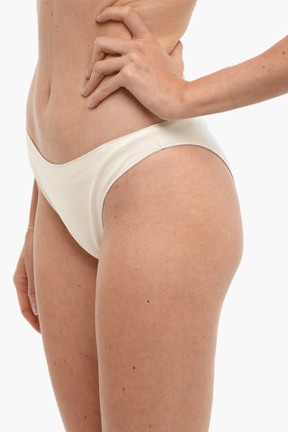 Solid Color Stretch Fabric Bikini Bottom