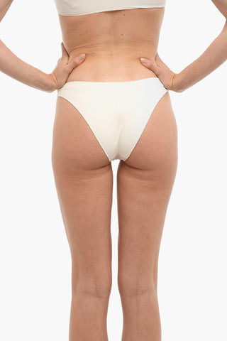 Solid Color Stretch Fabric Bikini Bottom