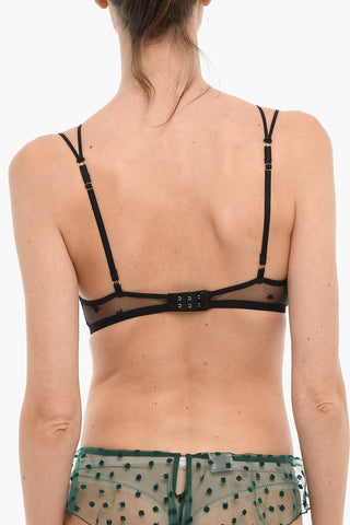 Underwire See-Through MOUCHERON Bra with Ruffle Details