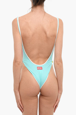 Stretch Fabric TESSAH One-Piece V-Neck Swimsuit