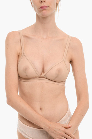 Triangle Bra with See-Through Inserts