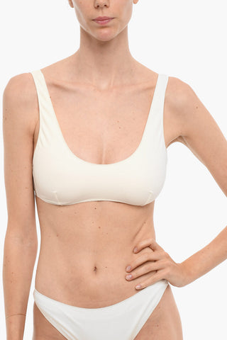 Top Bikini in Tessuto Stretch a Tinta Unita