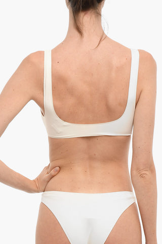 Top Bikini in Tessuto Stretch a Tinta Unita
