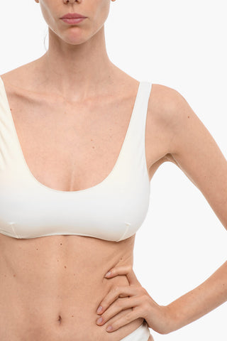 Top Bikini in Tessuto Stretch a Tinta Unita