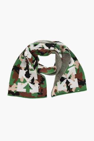 Camouflage Motif Virgin Wool ARROWS CROSS Scarf