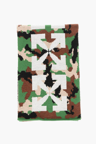 Camouflage Motif Virgin Wool ARROWS CROSS Scarf