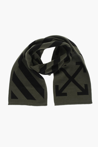 Two-Tone Cotton Scarf with Contrast Details