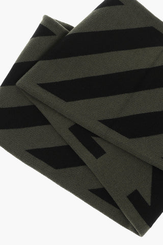 Two-Tone Cotton Scarf with Contrast Details
