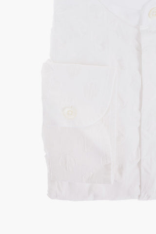 ID Blusa in Cotone Jacquard con Collo Coreano