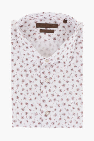 ID Slim Fit Floral Patterned Cotton Shirt