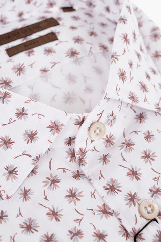 ID Slim Fit Floral Patterned Cotton Shirt
