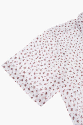 ID Slim Fit Floral Patterned Cotton Shirt