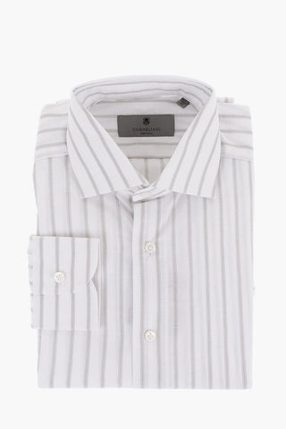 SARTORIA Camicia in Misto Cotone con Motivo a Righe