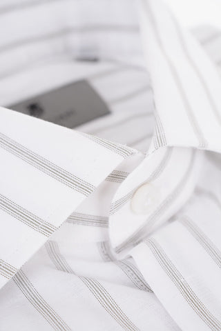 SARTORIA Camicia in Misto Cotone con Motivo a Righe
