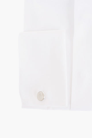 Cotton Twill Shirt with Wing Tip Collar