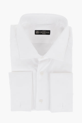 Jacquard Cotton Shirt with Standard Collar